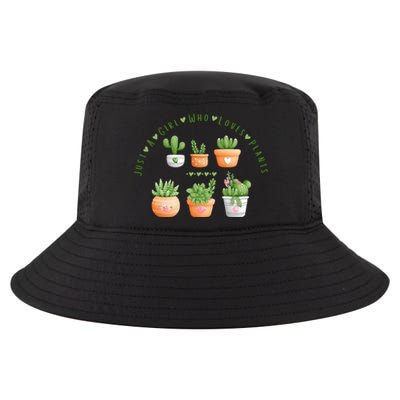 Cactus Plant, Succulents, Just A Girl Who Loves Plants Cool Comfort Performance Bucket Hat