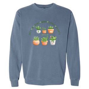 Cactus Plant, Succulents, Just A Girl Who Loves Plants Garment-Dyed Sweatshirt