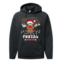 Christmas Postal Squad Postman Mail Delivery Cute Reindeer Performance Fleece Hoodie