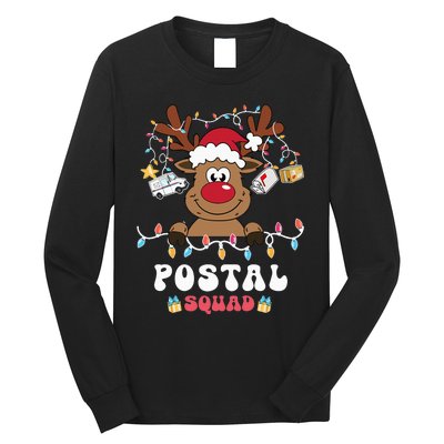 Christmas Postal Squad Postman Mail Delivery Cute Reindeer Long Sleeve Shirt