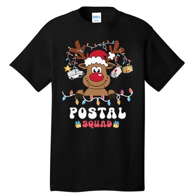 Christmas Postal Squad Postman Mail Delivery Cute Reindeer Tall T-Shirt