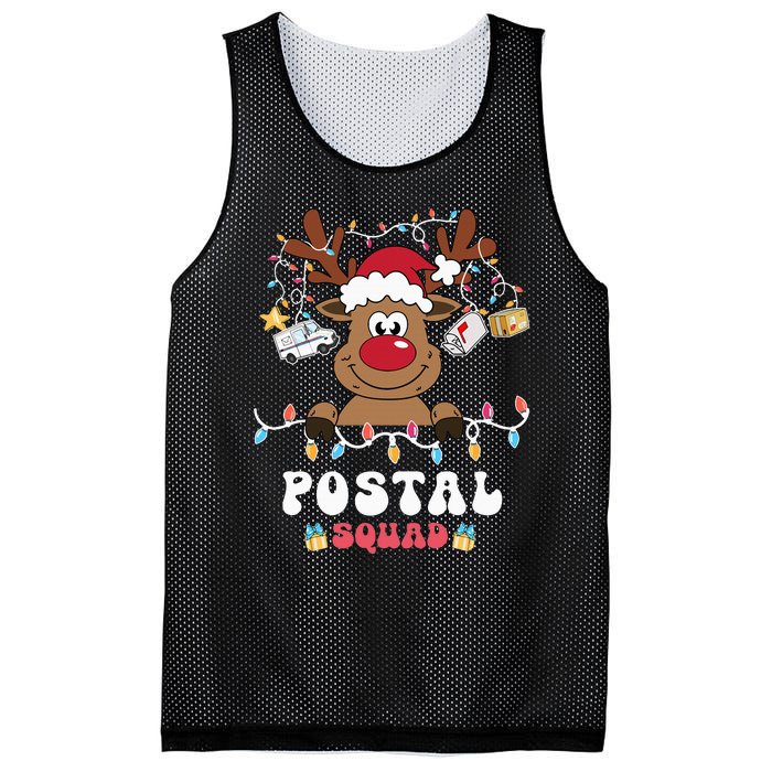 Christmas Postal Squad Postman Mail Delivery Cute Reindeer Mesh Reversible Basketball Jersey Tank