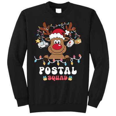 Christmas Postal Squad Postman Mail Delivery Cute Reindeer Tall Sweatshirt