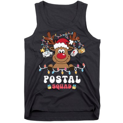 Christmas Postal Squad Postman Mail Delivery Cute Reindeer Tank Top