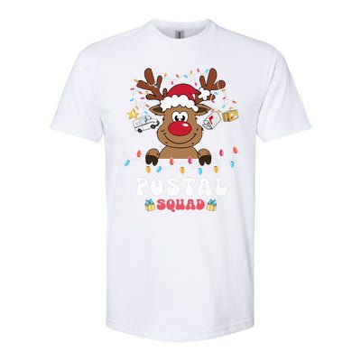 Christmas Postal Squad Postman Mail Delivery Cute Reindeer Softstyle® CVC T-Shirt