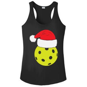 Christmas Pickleball Santa Hat Funny Pickle Ball Player Xmas Meaningful Gift Ladies PosiCharge Competitor Racerback Tank