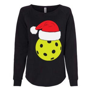 Christmas Pickleball Santa Hat Funny Pickle Ball Player Xmas Meaningful Gift Womens California Wash Sweatshirt