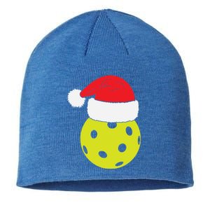 Christmas Pickleball Santa Hat Funny Pickle Ball Player Xmas Meaningful Gift Sustainable Beanie