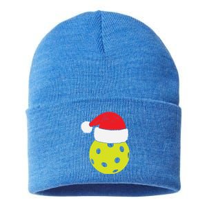 Christmas Pickleball Santa Hat Funny Pickle Ball Player Xmas Meaningful Gift Sustainable Knit Beanie