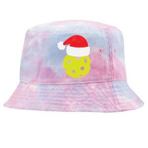 Christmas Pickleball Santa Hat Funny Pickle Ball Player Xmas Meaningful Gift Tie-Dyed Bucket Hat