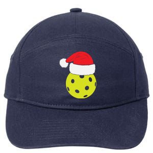 Christmas Pickleball Santa Hat Funny Pickle Ball Player Xmas Meaningful Gift 7-Panel Snapback Hat