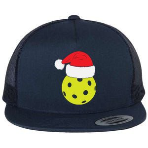 Christmas Pickleball Santa Hat Funny Pickle Ball Player Xmas Meaningful Gift Flat Bill Trucker Hat