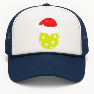 Christmas Pickleball Santa Hat Funny Pickle Ball Player Xmas Meaningful Gift Trucker Hat