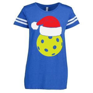 Christmas Pickleball Santa Hat Funny Pickle Ball Player Xmas Meaningful Gift Enza Ladies Jersey Football T-Shirt