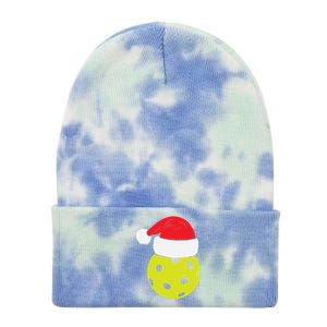 Christmas Pickleball Santa Hat Funny Pickle Ball Player Xmas Meaningful Gift Tie Dye 12in Knit Beanie