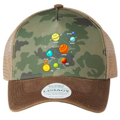 Colorful Planets Solar Systemss Boy Space Science Legacy Tie Dye Trucker Hat