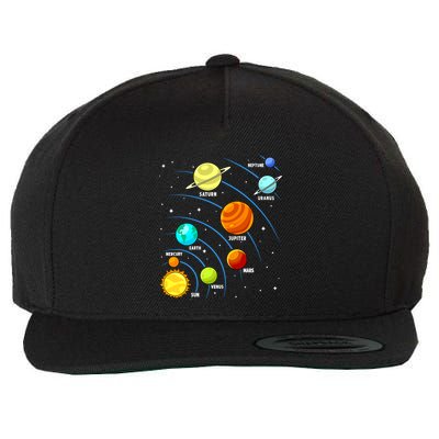 Colorful Planets Solar Systemss Boy Space Science Wool Snapback Cap
