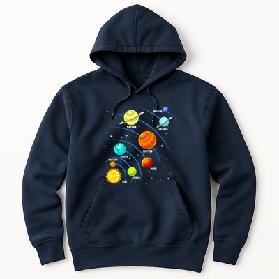 Colorful Planets Solar Systemss Boy Space Science Hoodie