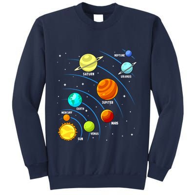 Colorful Planets Solar Systemss Boy Space Science Sweatshirt