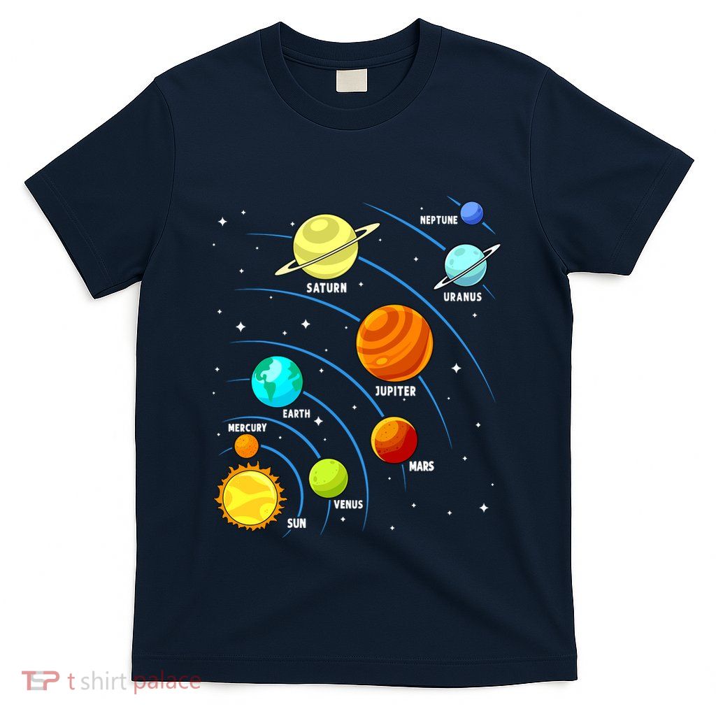 Colorful Planets Solar Systemss Boy Space Science T-Shirt