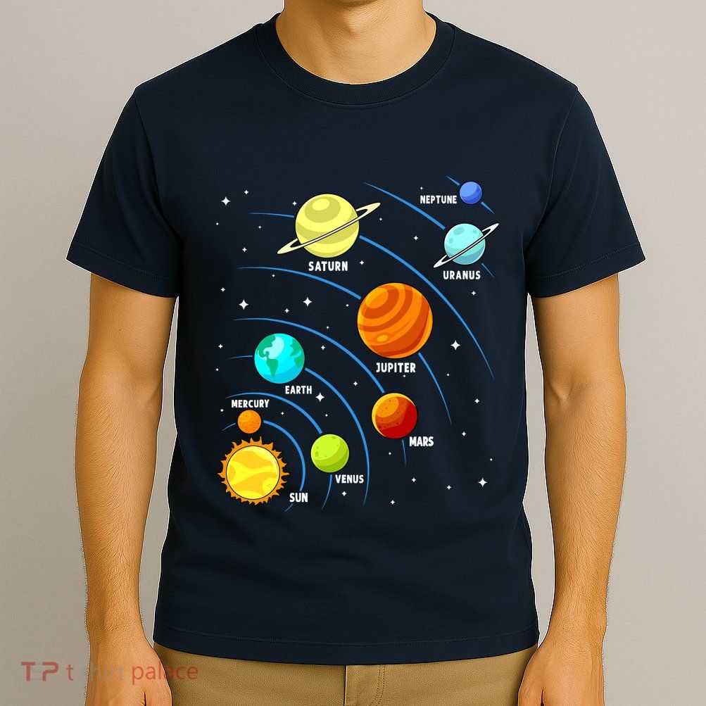 Colorful Planets Solar Systemss Boy Space Science T-Shirt