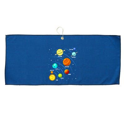 Colorful Planets Solar Systemss Boy Space Science Large Microfiber Waffle Golf Towel