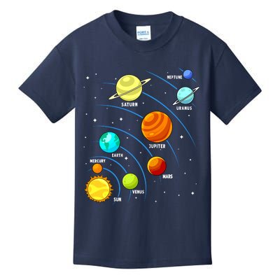 Colorful Planets Solar Systemss Boy Space Science Kids T-Shirt