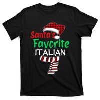 Christmas Pajama Santa Claus Shirt, Santa's Favorite Italian VNeck T-Shirt