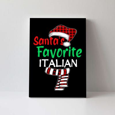 Christmas Pajama Santa Claus Shirt, Santa's Favorite Italian VNeck Canvas