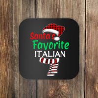 Christmas Pajama Santa Claus Shirt, Santa's Favorite Italian VNeck Coaster