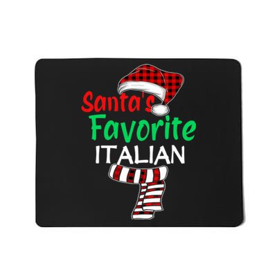 Christmas Pajama Santa Claus Shirt, Santa's Favorite Italian VNeck Mousepad