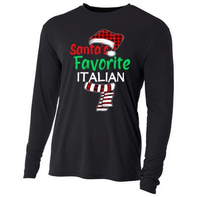 Christmas Pajama Santa Claus Shirt, Santa's Favorite Italian VNeck Cooling Performance Long Sleeve Crew