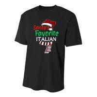 Christmas Pajama Santa Claus Shirt, Santa's Favorite Italian VNeck Youth Performance Sprint T-Shirt