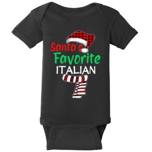 Christmas Pajama Santa Claus Shirt, Santa's Favorite Italian VNeck Baby Bodysuit