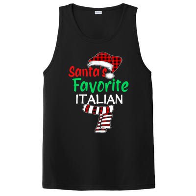 Christmas Pajama Santa Claus Shirt, Santa's Favorite Italian VNeck PosiCharge Competitor Tank