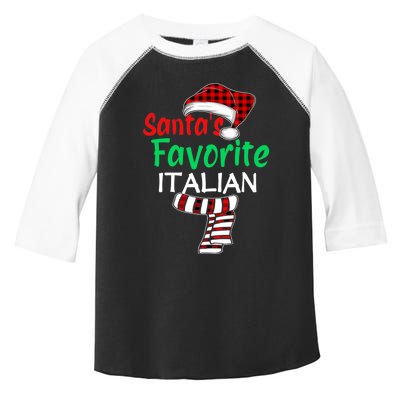 Christmas Pajama Santa Claus Shirt, Santa's Favorite Italian VNeck Toddler Fine Jersey T-Shirt