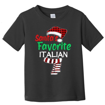 Christmas Pajama Santa Claus Shirt, Santa's Favorite Italian VNeck Toddler T-Shirt