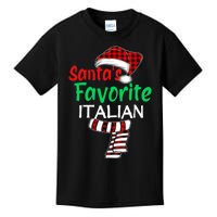 Christmas Pajama Santa Claus Shirt, Santa's Favorite Italian VNeck Kids T-Shirt