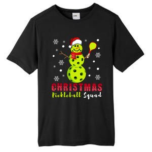 Christmas Pickleball Squad Cool Snowman Pickleball Lover Tall Fusion ChromaSoft Performance T-Shirt