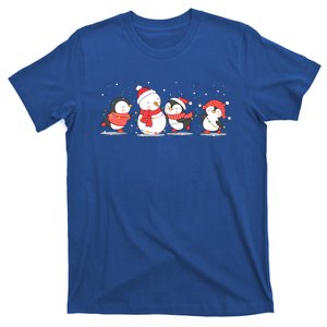 Christmas Penguins Santa Hat Lights Tree Xmas Penguin Gift T-Shirt