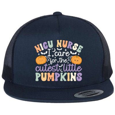 Cutest Pumpkins Spooky Nicu Nurse Halloween Nicu Nursing Gift Flat Bill Trucker Hat