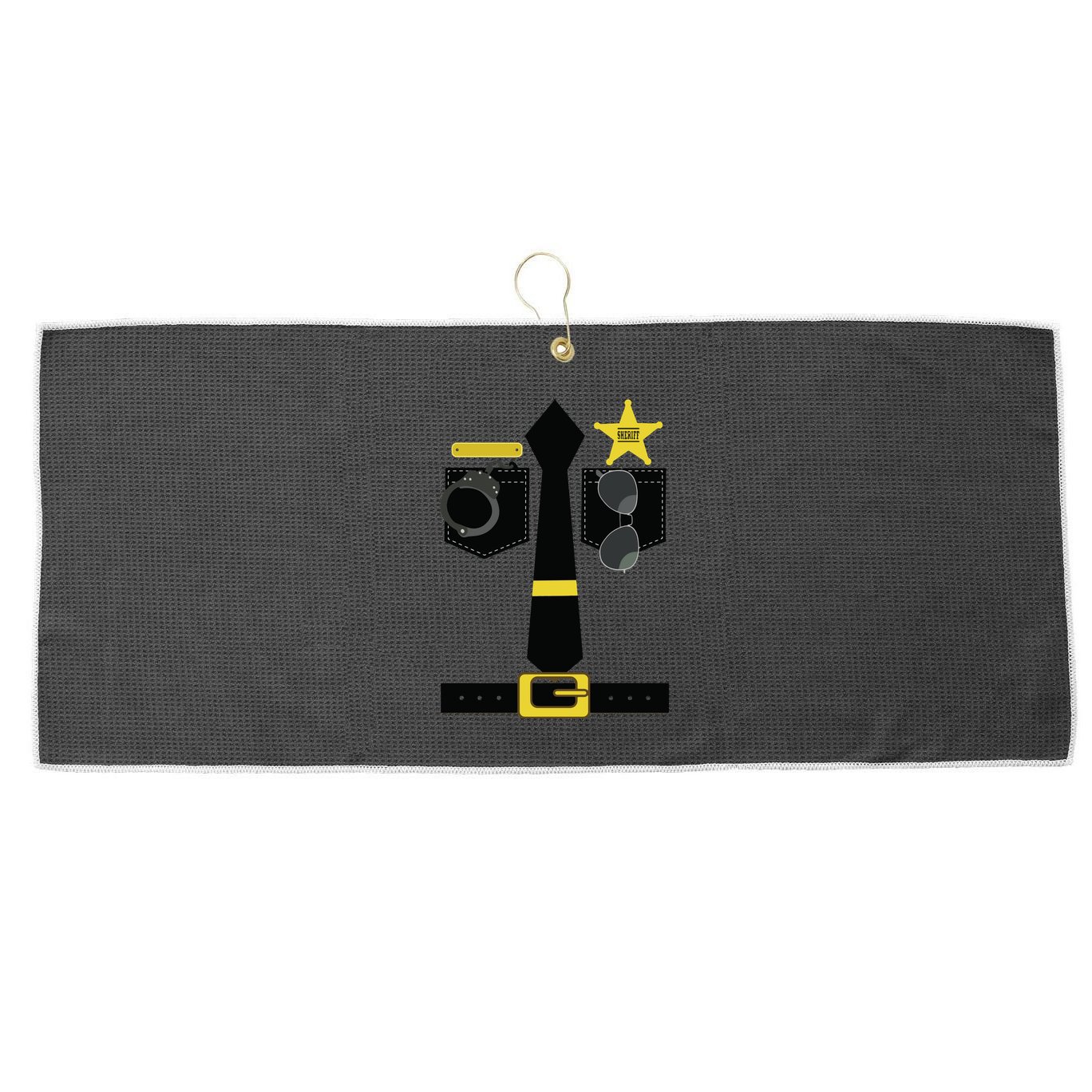 Chp Police Sheriff Highway Patrol Halloween Costume Large Microfiber Waffle Golf Towel