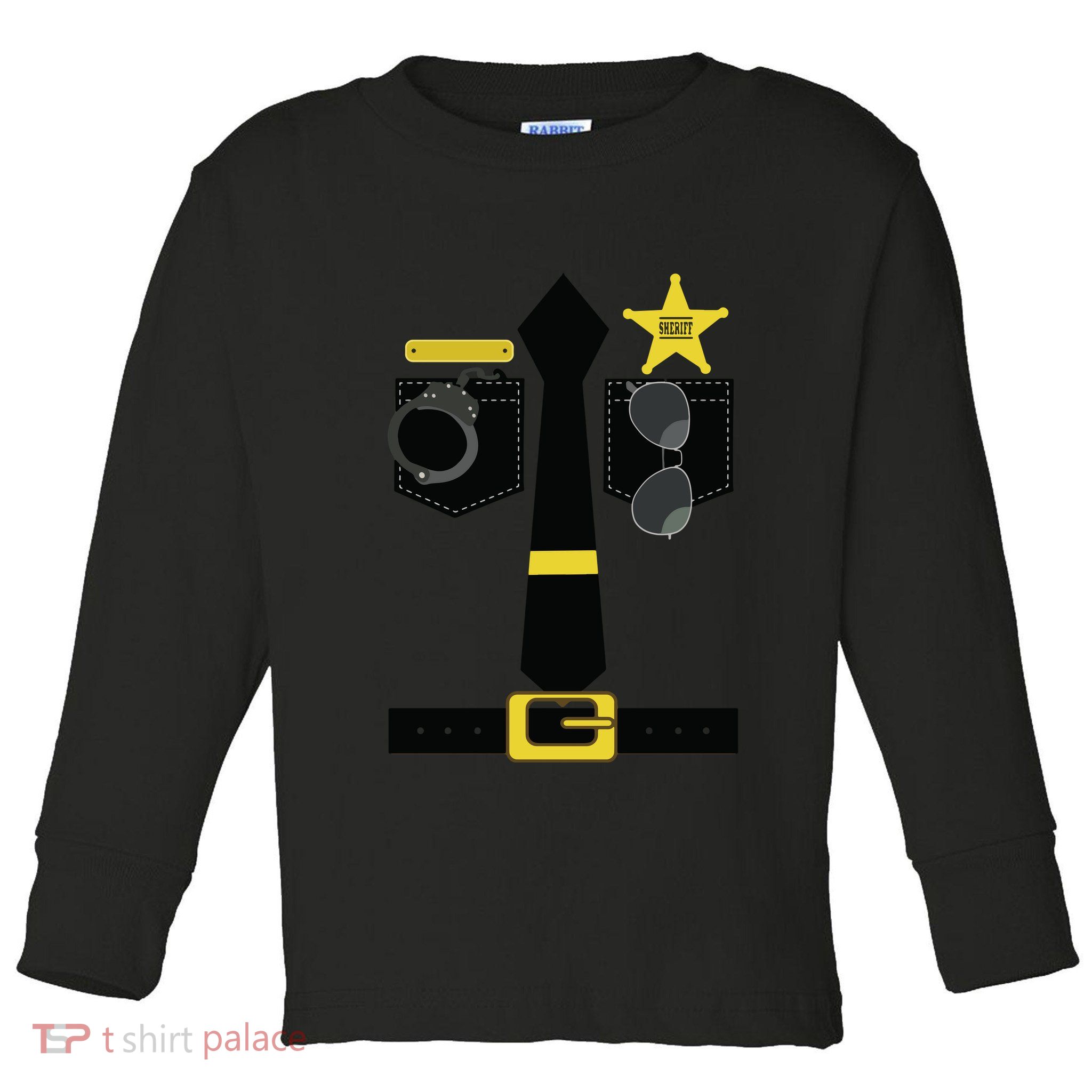 Chp Police Sheriff Highway Patrol Halloween Costume Toddler Long Sleeve Shirt