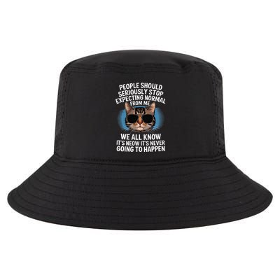 Cat People Should Seriously Graphic Design Idea Humor Novel Cool Comfort Performance Bucket Hat