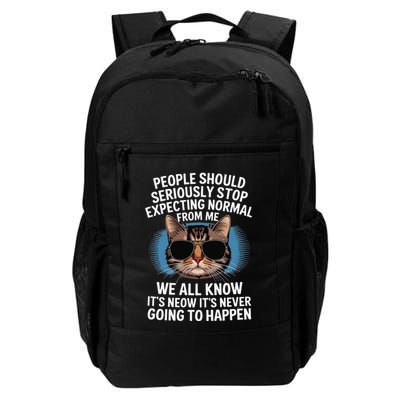 Cat People Should Seriously Graphic Design Idea Humor Novel Backpack