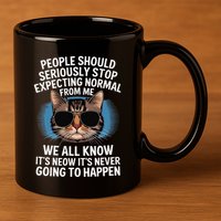 Cat People Should Seriously Graphic Design Idea Humor Novel 11oz C Handle Ceramic Mug