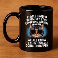 Cat People Should Seriously Graphic Design Idea Humor Novel 11oz C Handle Ceramic Mug