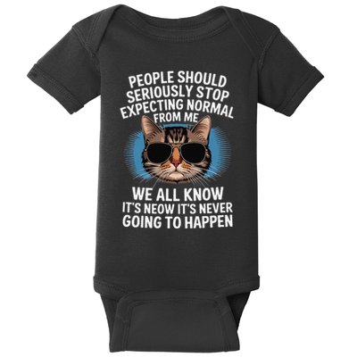 Cat People Should Seriously Graphic Design Idea Humor Novel Baby Bodysuit
