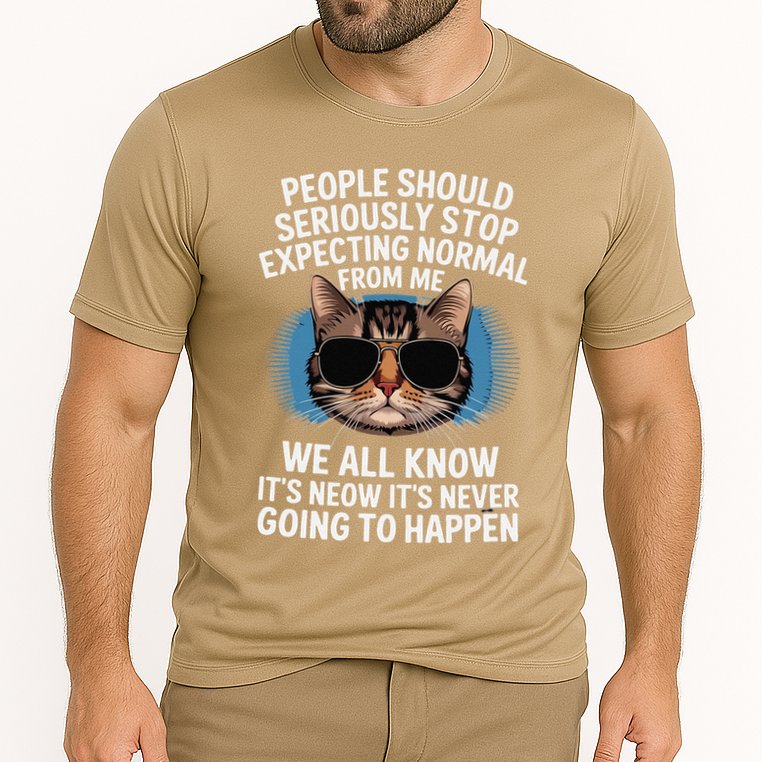 Cat People Should Seriously Graphic Design Idea Humor Novel Cooling Performance Crew T-Shirt