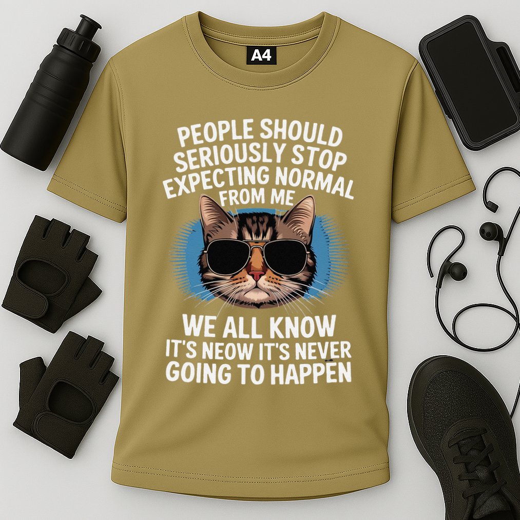 Cat People Should Seriously Graphic Design Idea Humor Novel Cooling Performance Crew T-Shirt